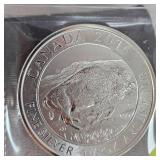 2015-1 1/4 oz-.999 Silver Canadian Buffalo