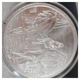 1 oz Lady Godtna/Horse .999 Silver Round
