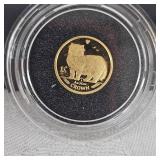 1989 1/25 oz Gold Isle of Man Cat Coin