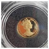 1989 1/25 oz Gold Isle of Man Cat Coin
