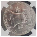 1957 D Franklin NGC MS64 50c