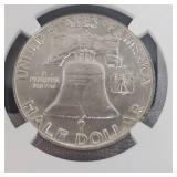 1958 D Franklin NGC MS64 50c