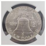 1958 D Franklin NGC MS64 50c