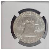 1948 D Franklin NGC MS63 FBL 50c