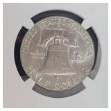 1948 D Franklin NGC MS63 FBL 50c