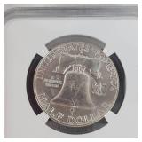 1960 D Franklin NGC MS64 50c
