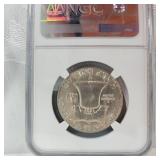 1950 D Franklin NGC MS63 FBL 50c