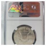 1950 D Franklin NGC MS63 FBL 50c