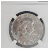 1961 D Franklin NGC MS63 50c