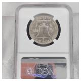 1961 D Franklin NGC MS63 50c