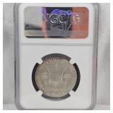 1951 D Franklin NGC MS62 FBL 50c