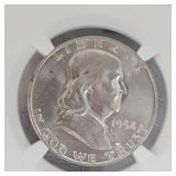 1952 D Franklin NGC MS62 FBL 50c