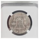 1952 D Franklin NGC MS62 FBL 50c