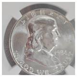1956 D Franklin NGC MS64 50c