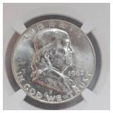 1962 D Franklin NGC MS63 50c