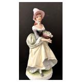 Vintage 8-Inch Lefton Porcelain Lady Figurine
