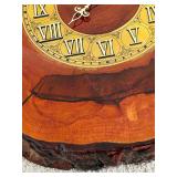 Vintage Live Edge Style Wood Wall Clock