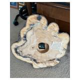 Vintage Live Edge Style Wood Wall Clock