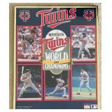 Framed Twins 1987 World Champions Poster