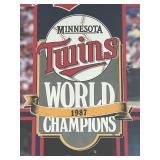 Framed Twins 1987 World Champions Poster