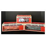 Set of 3 Lionel Electric Trains O-Gauge Cars in Boxes
