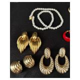 Assorted Vintage Earrings and Necklace