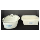 Corning Ware Blue Cornflower Baking Dishes with Glass Lids - Set of