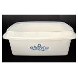 Corning Ware Blue Cornflower Baking Dishes with Glass Lids - Set of