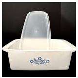 Corning Ware Blue Cornflower Baking Dishes with Glass Lids - Set of