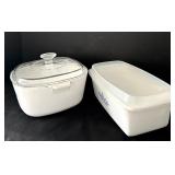 Corning Ware Blue Cornflower Baking Dishes with Glass Lids - Set of