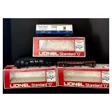 Lionel Standard O Scale Model Train Cars with Original Boxes