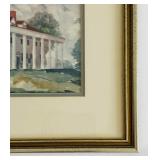 Framed Watercolor Print of Mount Vernon