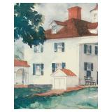 Framed Watercolor Print of Mount Vernon