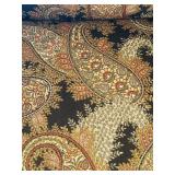 Vintage Wingback Armchair with Paisley Upholstery