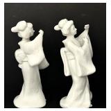Pair of 6.5-Inch Homco Japan Porcelain Geisha Figurines