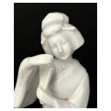 Pair of 6.5-Inch Homco Japan Porcelain Geisha Figurines