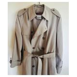 London Fog Tan Trench Coat with Belt and Epaulettes
