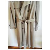 London Fog Tan Trench Coat with Belt and Epaulettes