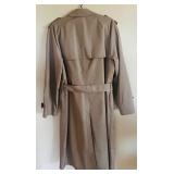London Fog Tan Trench Coat with Belt and Epaulettes