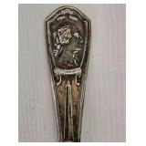 Vintage Wooden Spoon Holder With Collectible Spoons