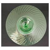 Eclectic Selection of Vintage Uranium Glass Treasures including a Vintage Anchor Hocking Uranium Glass Sandwich Server