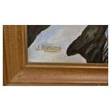 Signed Original Locomotive Oil Painting