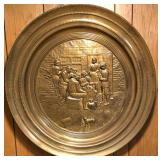 Large Vintage Brass Decorative Wall Hanging