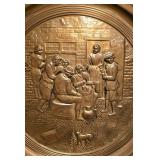 Large Vintage Brass Decorative Wall Hanging