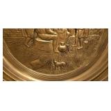 Large Vintage Brass Decorative Wall Hanging