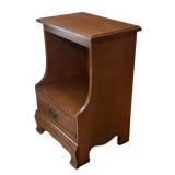 Vintage Wooden Side Table with Drawer