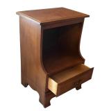 Vintage Wooden Side Table with Drawer
