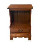 Vintage Wooden Side Table with Drawer