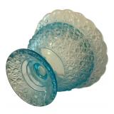 Vintage Fenton Light Blue Daisy and Button Candy Dish, Fenton Glass, Trinket Dish