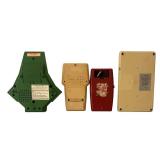 Set of 4 Vintage Handheld Electronic Games including Armor Battle, Electronic Quarterback, Head to Head Baseball and Hockey